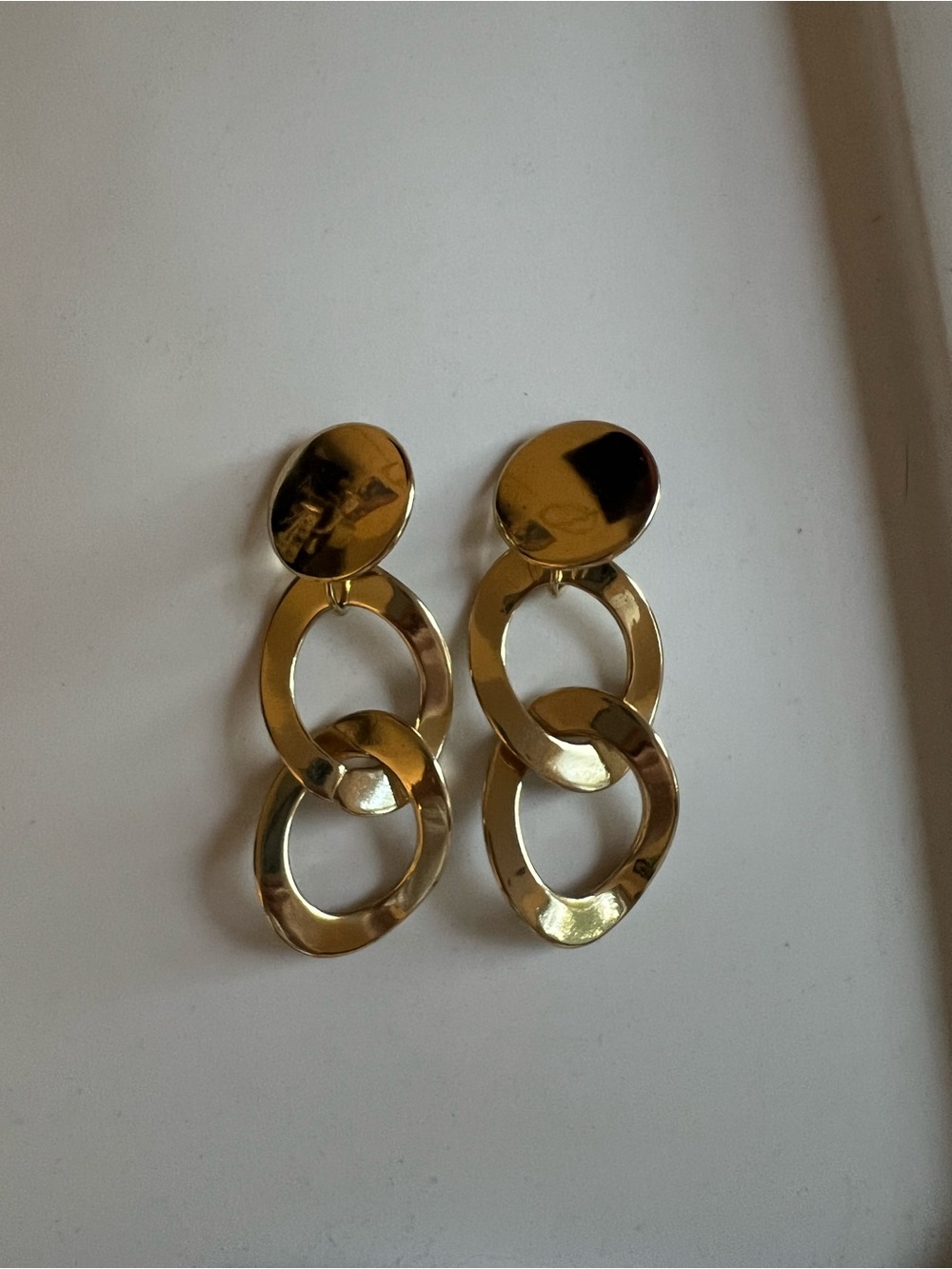 Zara Gold Link Drop Clip-On Earrings - Elegant Women’s Jewelry
